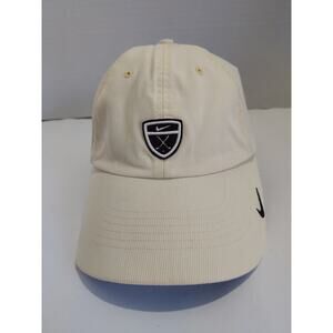 Vintage Y2K Nike Golf Light Yellow Corduroy Strapback Hat